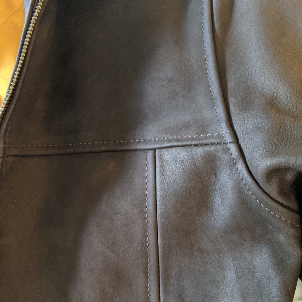 American Base Women's Genuine Leather Jacket - Picture 13 of 14